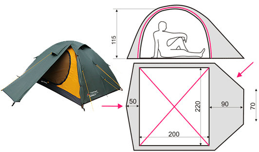 Палатка Terra Incognita Platou 3+1 за 4820 грн